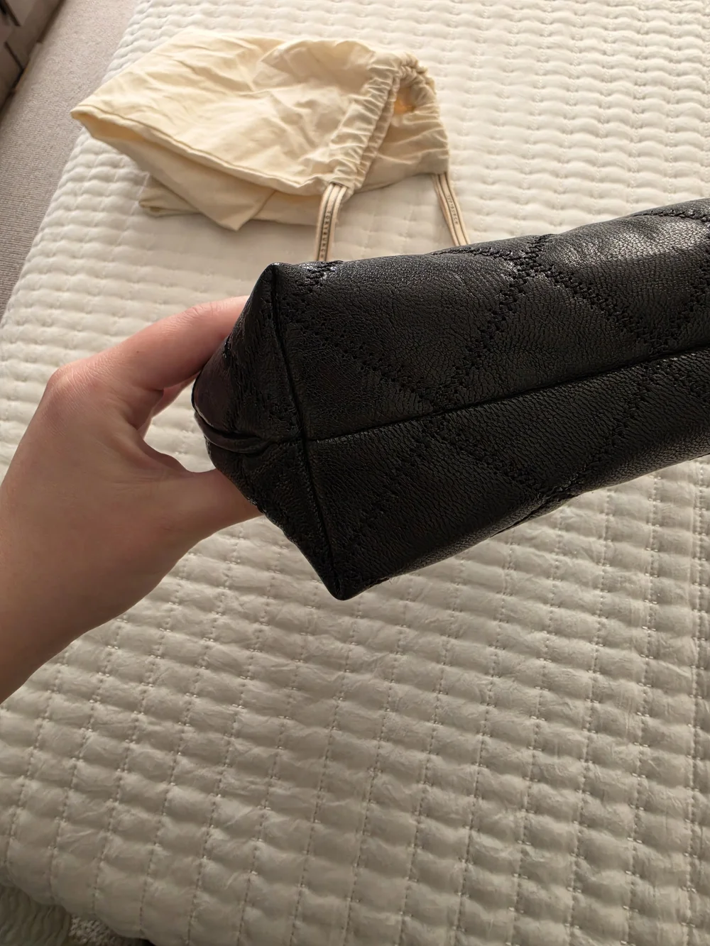 Tory Burch Willa Hobo Black Quilted Leather
